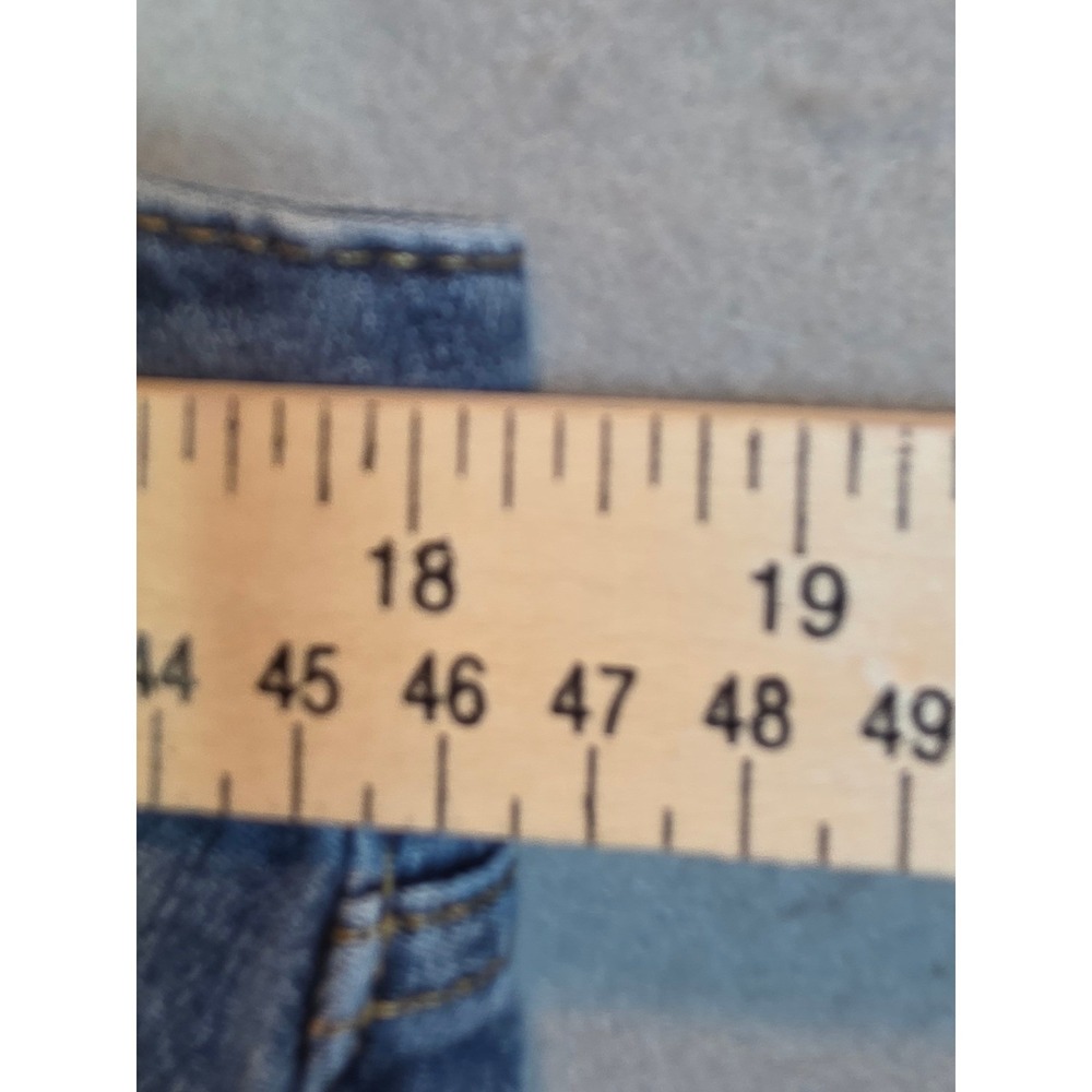 Jennifer Lopez Jeans Womens Straight Leg Blue Medium Wash Distressed Size 16 Y2K - Picture 4 of 9
